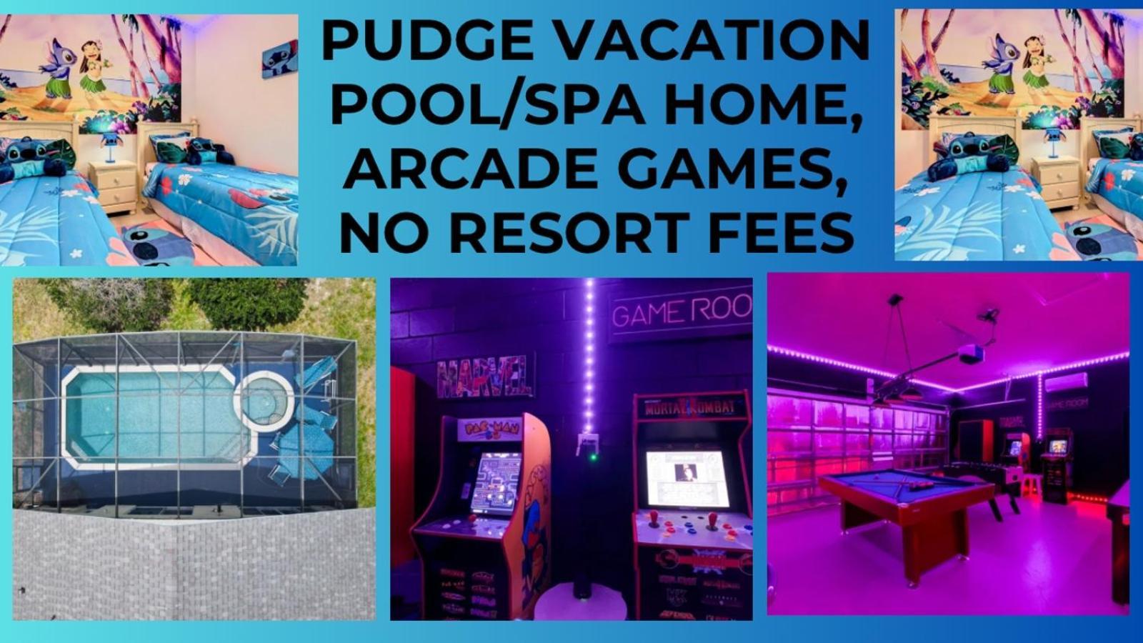 Pudge Vacation Poolspa Home Near Disney Орландо Екстер'єр фото