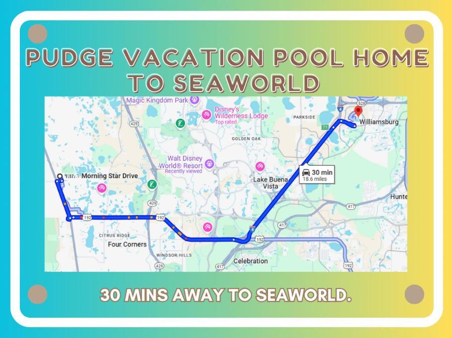 Pudge Vacation Poolspa Home Near Disney Орландо Екстер'єр фото